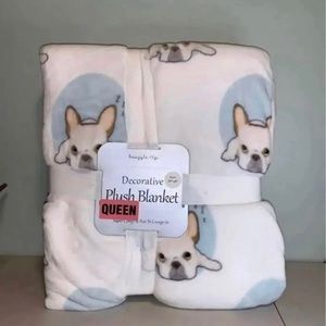 French Bulldog Queen Sized Plush Blanket